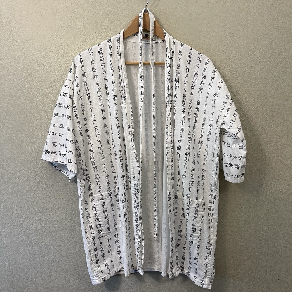 Kimono Traditional Japanese Yukata Robe & Top Cotton Onsen Spa Wear Asian XL/L - Picture 9 of 11